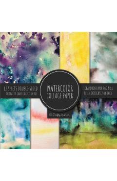Watercolor Collage Paper for Scrapbooking: Abstract Paintings Colored Decorative Paper for Crafting - Crafty As Ever