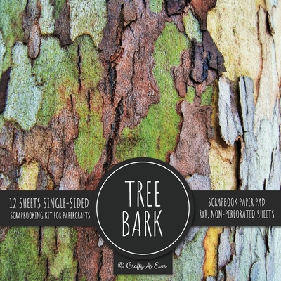 Tree Bark Scrapbook Paper Pad: Rustic Texture Pattern 8x8 Decorative Paper Design Scrapbooking Kit for Cardmaking, DIY Crafts, Creative Projects - Crafty As Ever