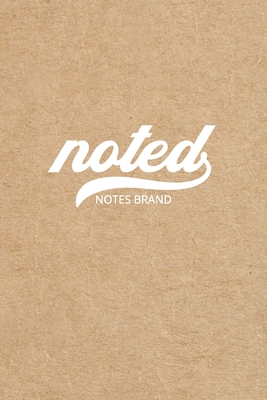 Noted Pocket Notebook: 4x6, Small Journal Blank Memo Book, White Logo Kraft Brown Cover - Noted Notes Brand