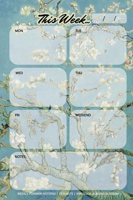 Weekly Planner Notepad: Van Gogh Almond Blossom, Daily Planning Pad for Organizing, Tasks, Goals, Schedule - Llama Bird Press