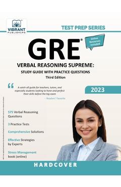 Coperta cărții 'GRE Verbal Reasoning Supreme: Study Guide with Practice Questions - Vibrant Publishers'