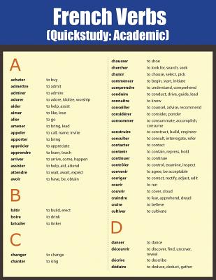 French Verbs: Quick Study Academic - Quick Charts