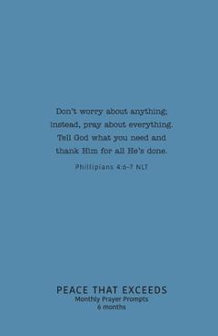 Coperta cărții 'Peace That Exceeds: Monthly Prayer Prompts - Jinny Richards'