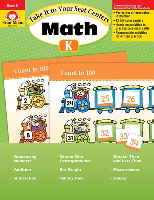 Take It to Your Seat: Math Centers, Kindergarten Teacher Resource - Evan-moor Corporation