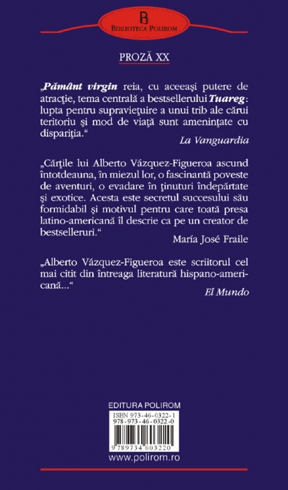 Coperta cărții 'Pamant Virgin - Alberto Vazquez - Figueroa'