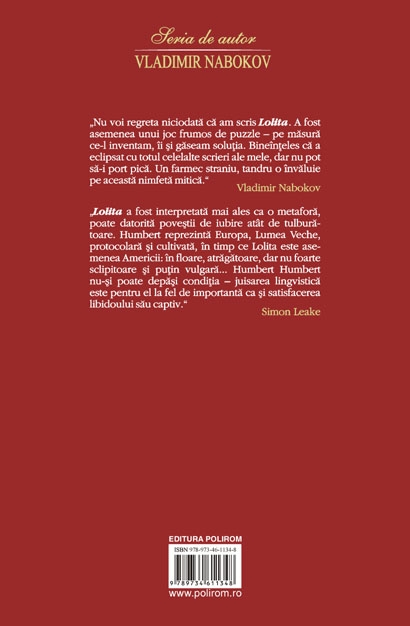 Lolita - Vladimir Nabokov - Carte Legata