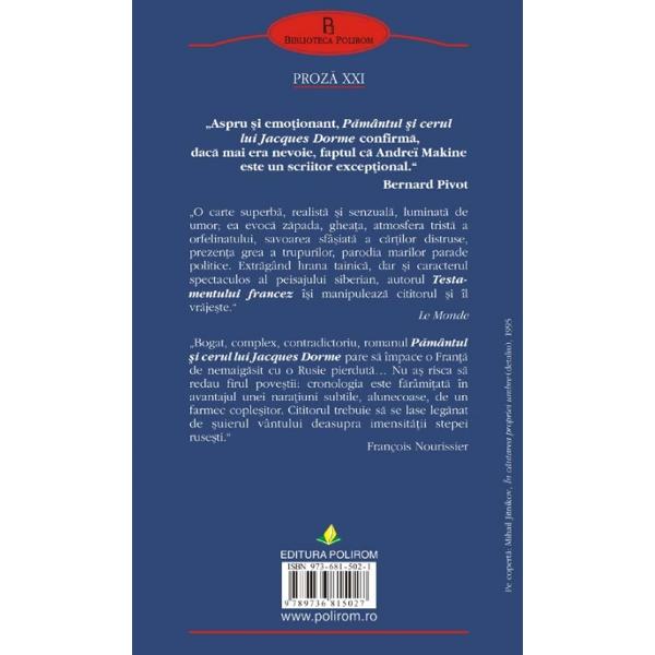 Pamantul si cerul lui Jacques Dorme - Andrei Makine