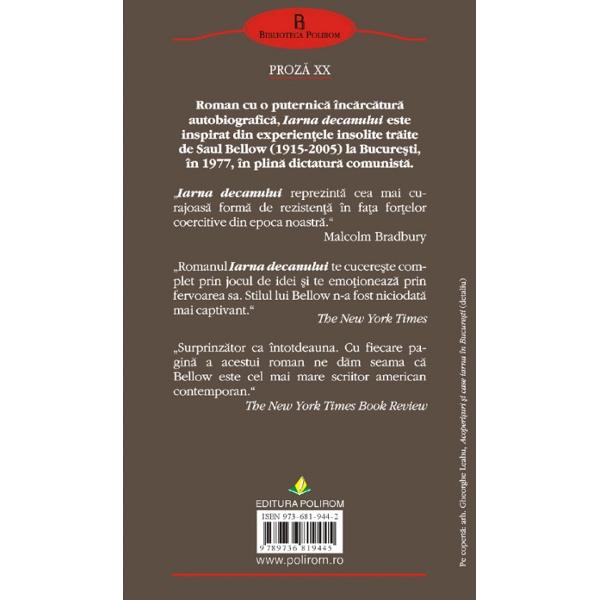 Iarna decanului - Saul Bellow