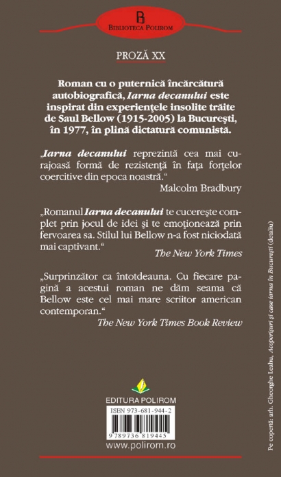 Iarna decanului - Saul Bellow