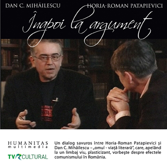 Coperta cărții 'Audiobook CD - Inapoi La Argument - Dan C. Mihailescu, Horia-Roman Patapievici'