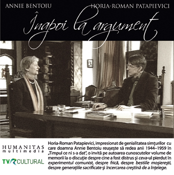 Coperta cărții 'Audiobook CD - Inapoi La Argument - Annie Bentoiu, Horia-Roman Patapievici'