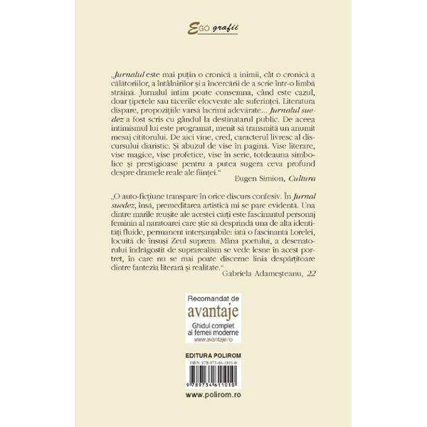 Jurnal suedez IV (1997-2002) - Gabriela Melinescu