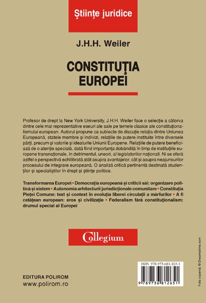 Constitutia Europei - J.H.H. Weiler
