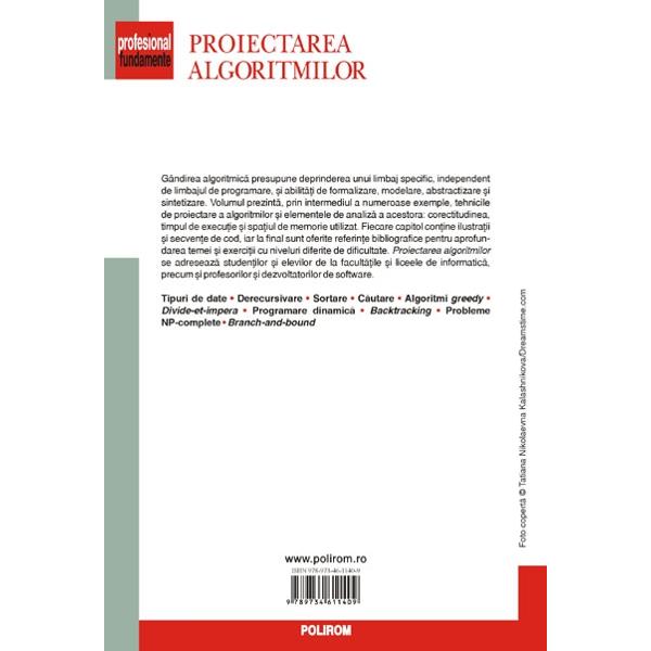 Proiectarea algoritmilor - Dorel Lucanu, Mitica Craus