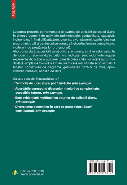 Coperta cărții 'Excel prin exemple - Silvia Curteanu'