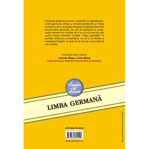 Limba germana - Simplu Si Eficient Contine CD-Rom - Orlando Balas
