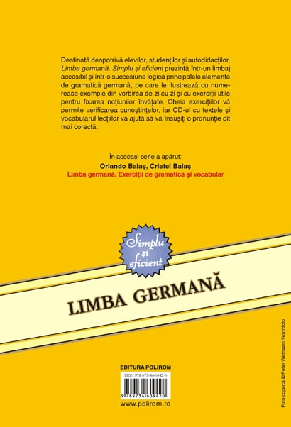 Coperta cărții 'Limba germana - Simplu Si Eficient Contine CD-Rom - Orlando Balas'