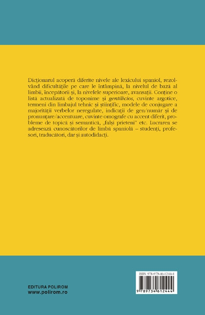 Coperta cărții 'Limba spaniola dictionar de dificultati lexicale - Ileana Scipione'