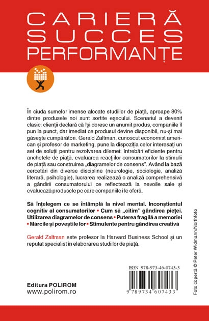 Coperta cărții 'Cum gandesc consumatorii - Gerald Zaltman'
