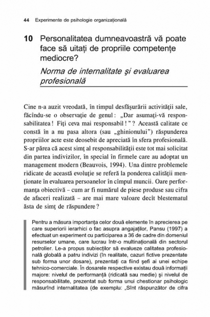 Coperta cărții 'Experimente de psihologie organizationala - Lionel Dagot'