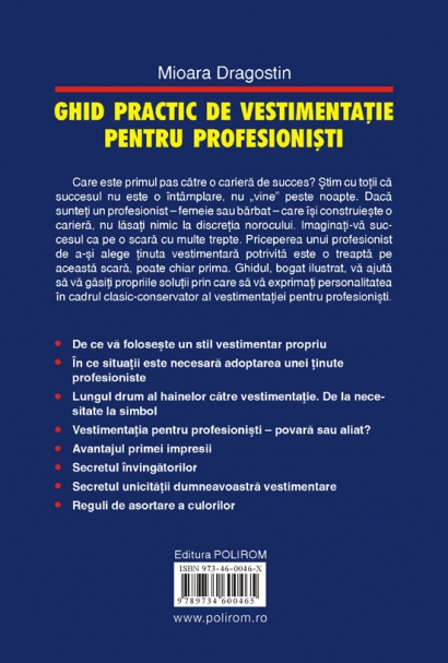 Coperta cărții 'Ghid practic de vestimentatie pentru profesionisti'