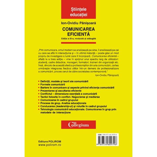 Comunicarea eficienta cartonat - Ion-Ovidiu Panisoara