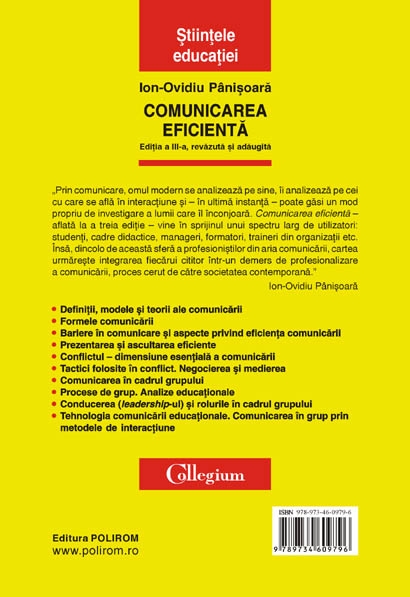 Coperta cărții 'Comunicarea eficienta cartonat - Ion-Ovidiu Panisoara'