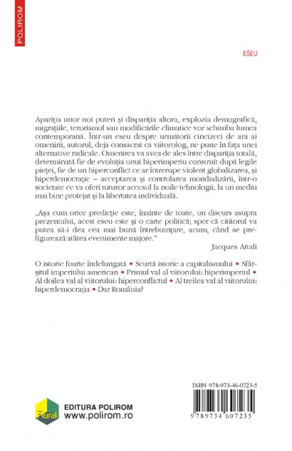 Coperta cărții 'Scurta istorie a viitorului - Jacques Attali'