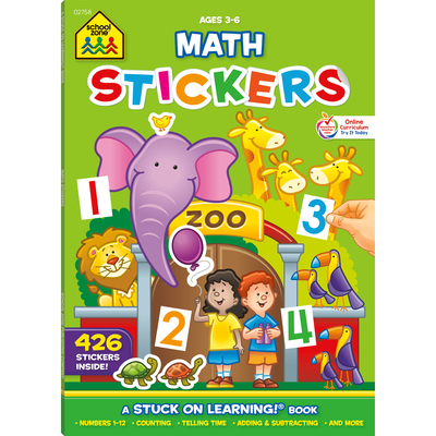 School Zone Math Stickers Workbook - School Zone