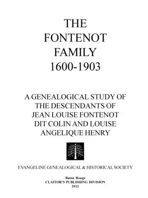 The Fontenot Family 1600-1903 - Eghs