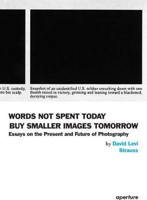 David Levi Strauss: Words Not Spent Today Buy Smaller Images Tomorrow: Essays on the Present and Future of Photography - David Levi Strauss