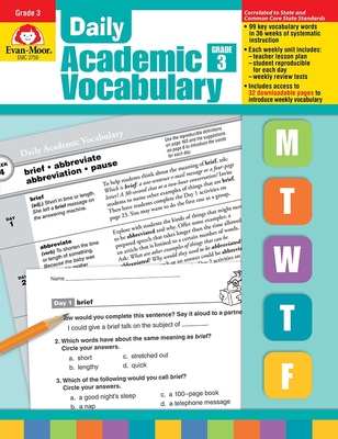 Daily Academic Vocabulary, Grade 3 Teacher Edition - Evan-moor Corporation