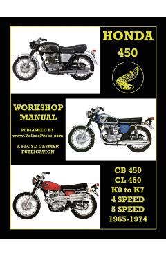 HONDA 450 WORKSHOP MANUAL CB450 & CL450 K0 to K7 4 SPEED & 5 SPEED 1965-1974 - Floyd Clymer