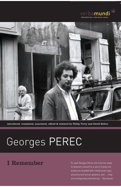 Coperta cărții 'I Remember - Georges Perec'