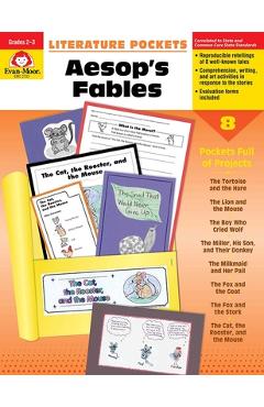 Coperta cărții 'Literature Pockets: Aesop's Fables, Grade 2 - 3 Teacher Resource - Evan-moor Corporation'