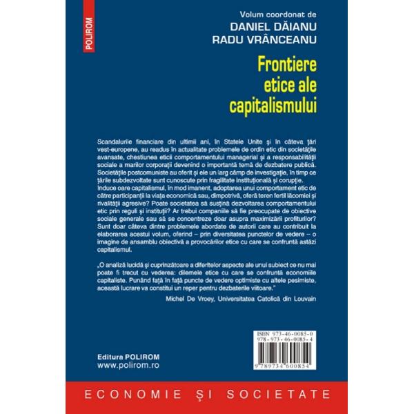 Frontiere etice ale capitalismului - Daniel Daianu, Radu Vranceanu