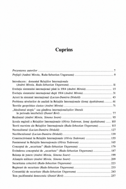 Coperta cărții 'Manual de relatii internationale - Andrei Miroiu, Radu-Sebastian Ungureanu'