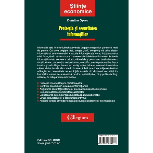 Protectia si securitatea informatiilor, editia a II-a - Dumitru Oprea