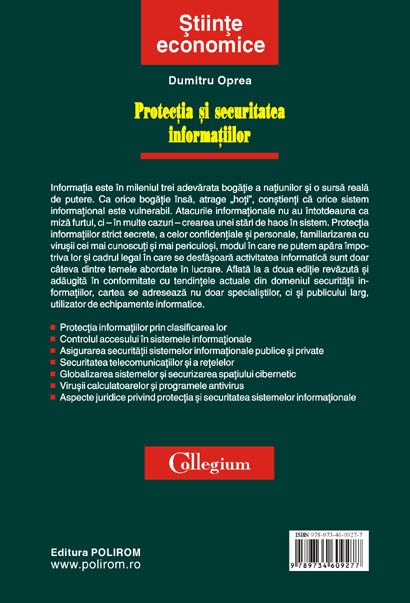 Protectia si securitatea informatiilor, editia a II-a - Dumitru Oprea