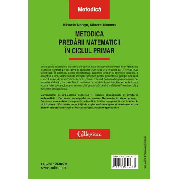 Metodica predarii matematicii in ciclul primar - Mihaela Neagu, Mioara Mocanu