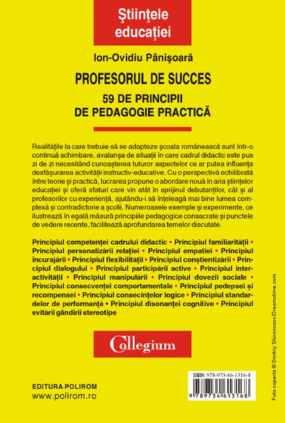 Coperta cărții 'Profesorul de succes - Ion-Ovidiu Panisoara'