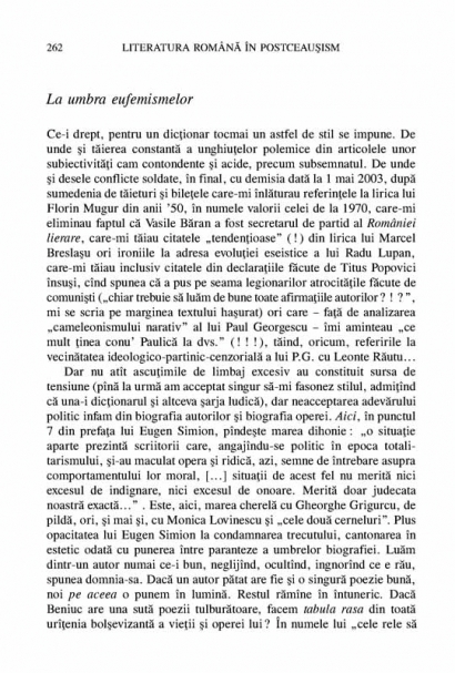 Coperta cărții 'Literatura romana in postceausism vol. III: eseistica - Dan C. Mihailescu'
