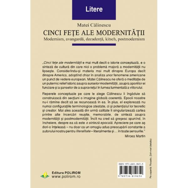 Cinci fete ale modernitatii - Matei Calinescu