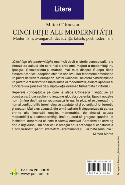 Cinci fete ale modernitatii - Matei Calinescu