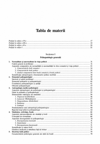 Coperta cărții 'Tratat De Psihopatologie Cartonat - Constantin Enachescu'