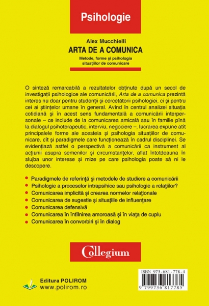 Coperta cărții 'Arta de a comunica - Alex Mucchielli'