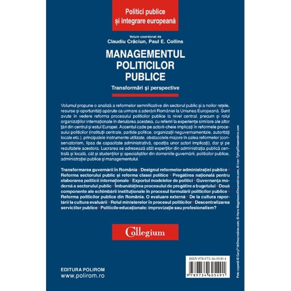 Managementul politicilor publice - Claudiu Craciun, Paul E. Collins