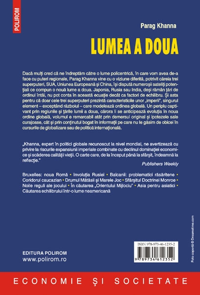 Coperta cărții 'Lumea a doua. Imperii si influenta in noua ordine globala - Parag Khanna'