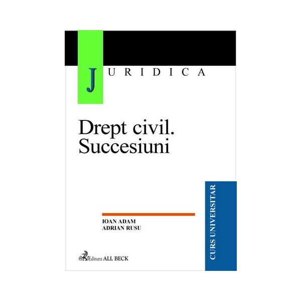 Coperta cărții 'Drept civil. Succesiuni - Ioan Adam, Adrian Rusu'