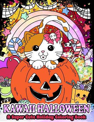 Kawaii Halloween: A Super Cute Holiday Coloring Book - Jean Tumbagahan